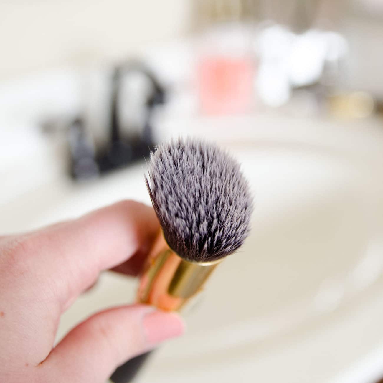 Make up brush after cleaning. 