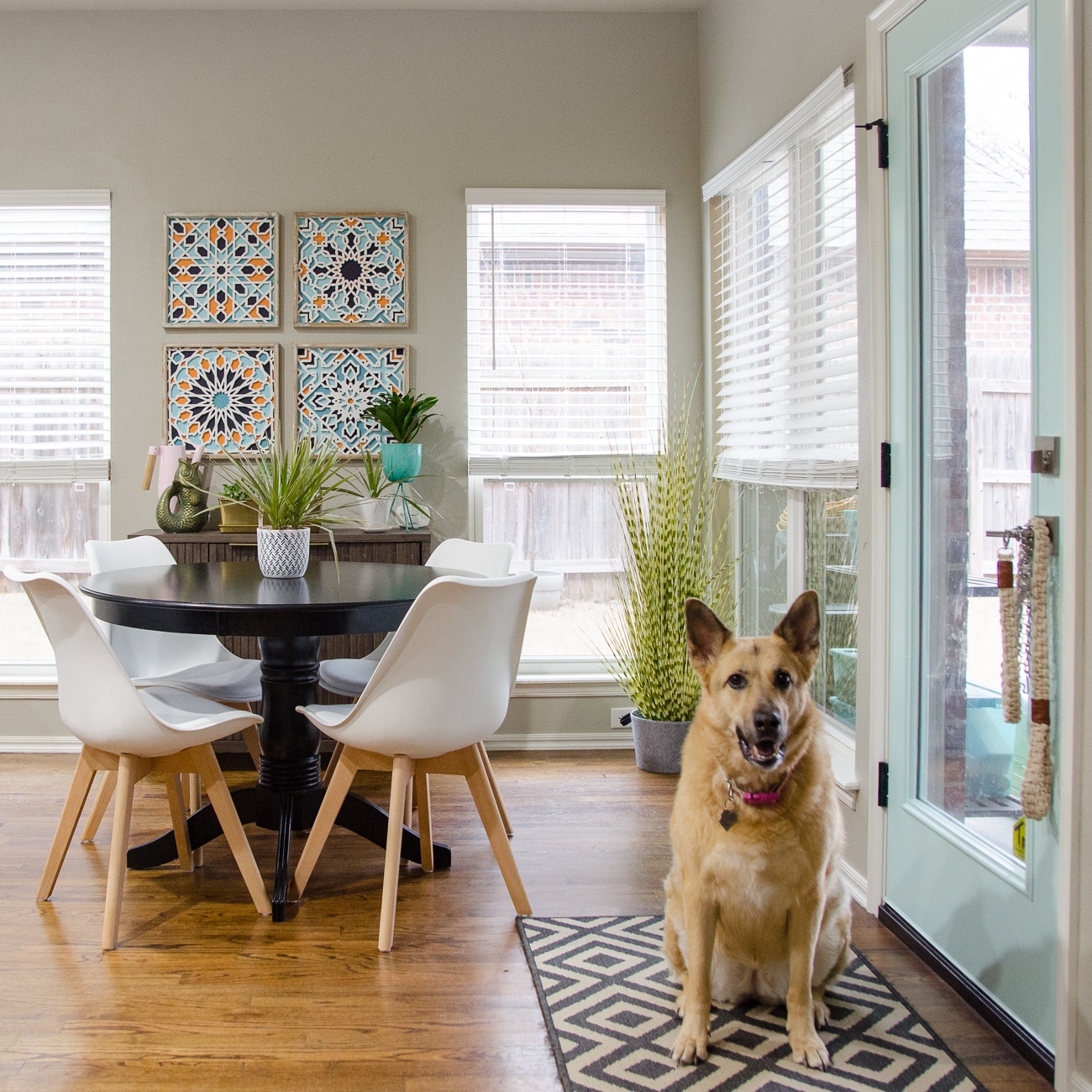 Eat In Kitchen Small Dining Area with Colorful Art and Modern Touches