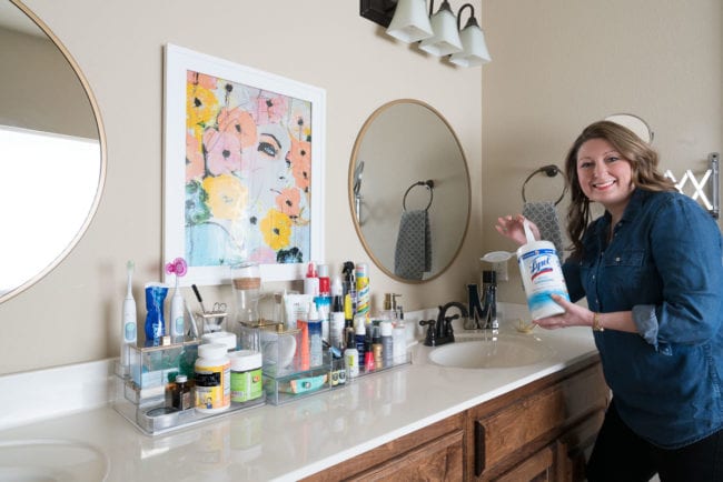 Clean bathroom vanity