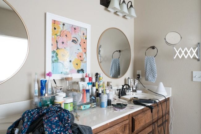 Messy Bathroom Vanity