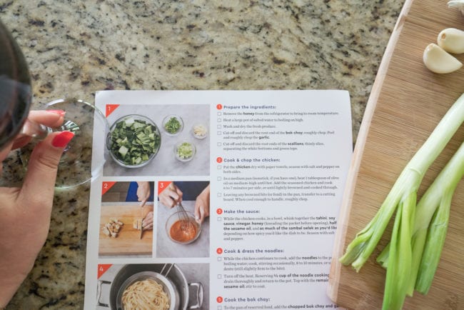 Blue Apron Recipe Card