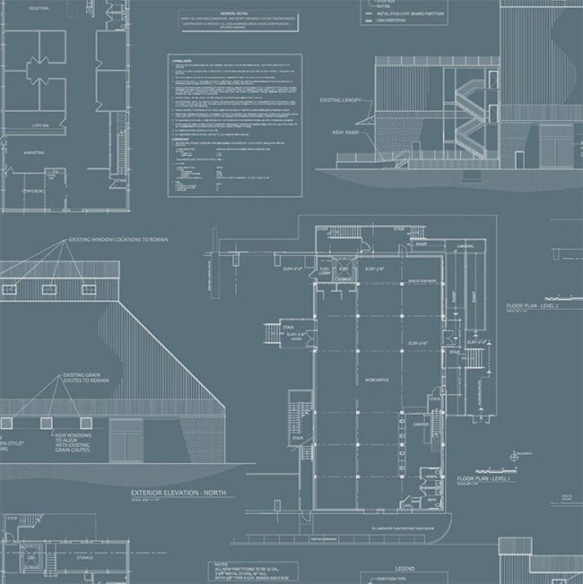 Blueprint Architectural Wallpaper
