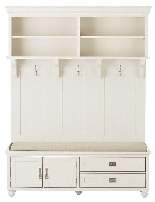 White mudroom furniture