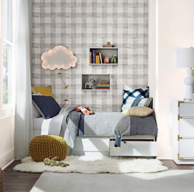 Gray Buffalo Check - Pre-pasted Wallpaper