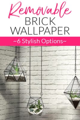 6 Options for Removable Brick Wallpaper