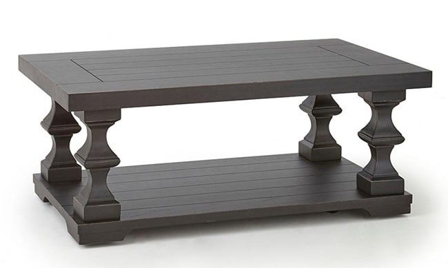 Pedestal base coffee table 