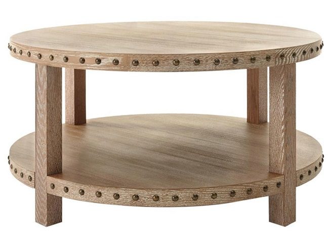 Washed oak coffee table