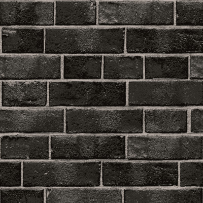 Black brick Temporary Wallpaper