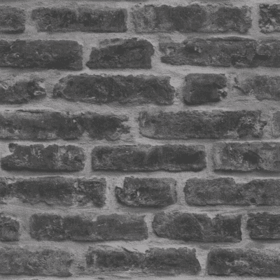 Soft black and gray brick removable wallpaper