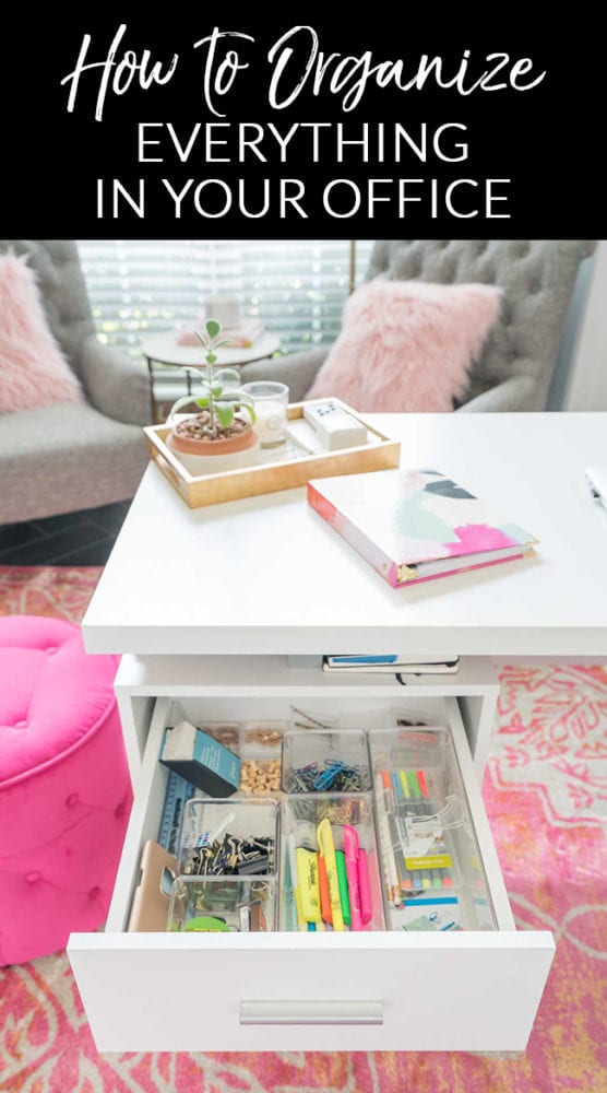 Organized home office drawer