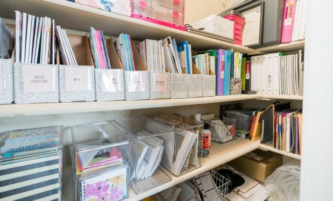 How I Organize My Home Office Shelves - Get Organized HQ