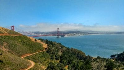 View of San Francisco from Across the Golden Gate Bridge