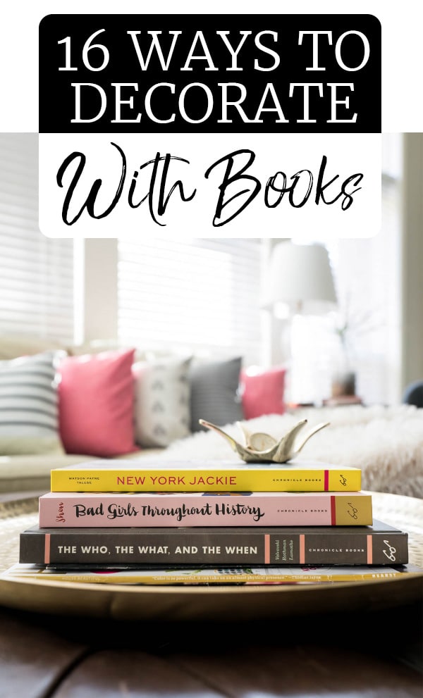 How to Decorate with Books - Books Stacked on Tray