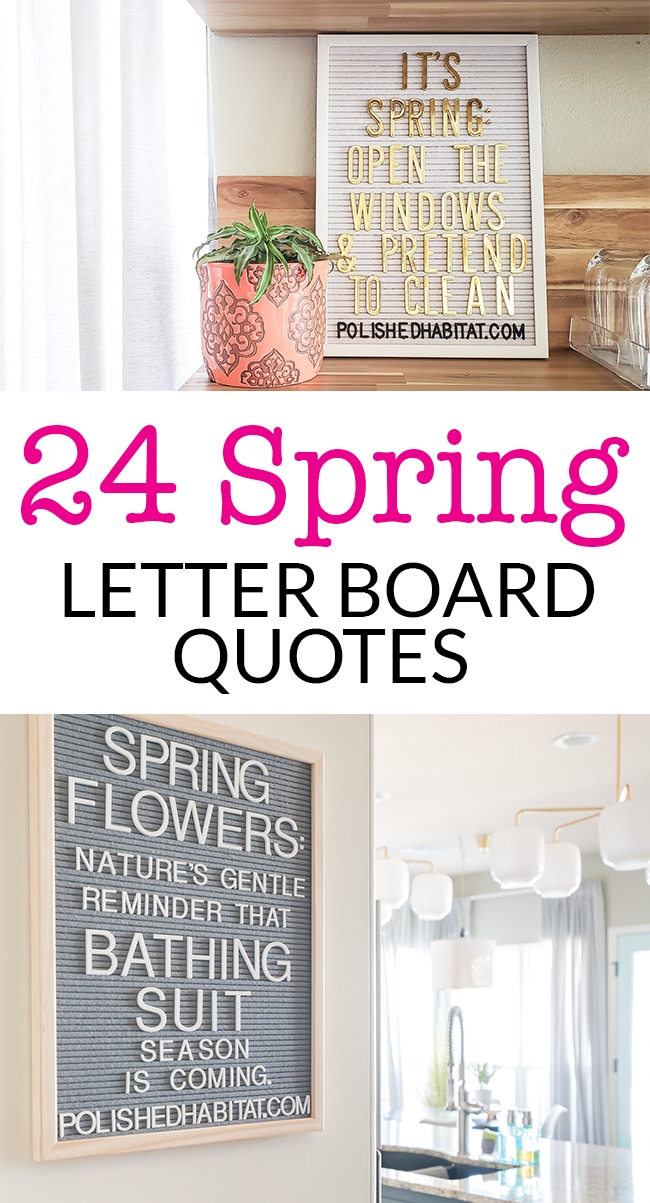 Letter Board Quotes for Spring & Late Winter - Polished 