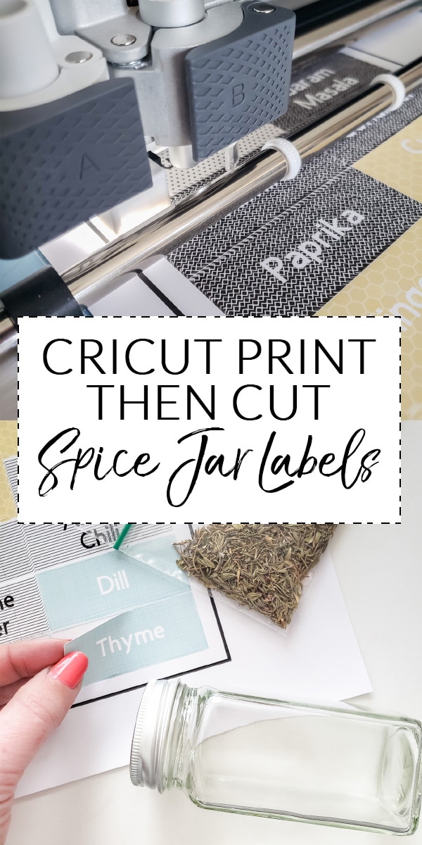 Cricut Print Then Cut Spice Jar Labels