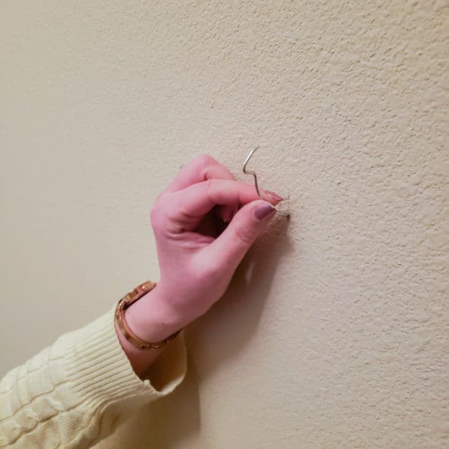 Using a Gorilla Hook in drywall to hang heavy pictures