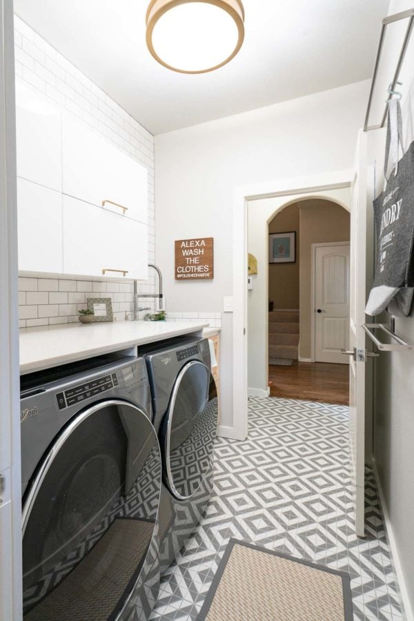 fun laundry room floor tile