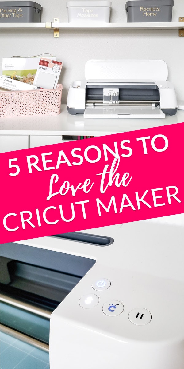 Cricut Maker on desk and close up