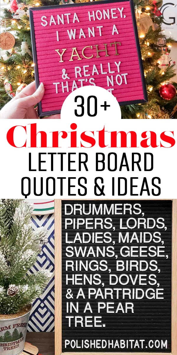 Christmas Letter Board Quotes & Sayings - Polished Habitat