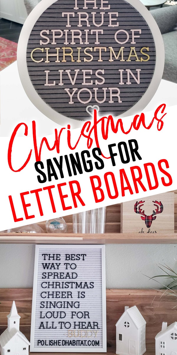 Christmas Sayings for Letter Boards