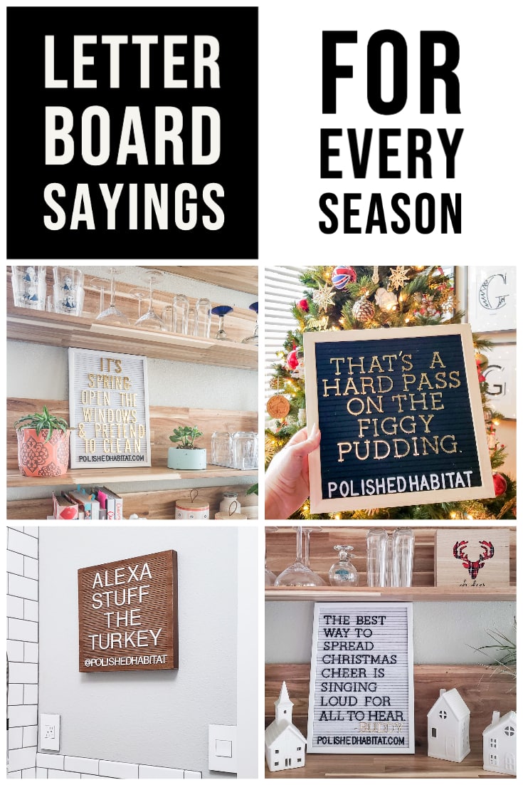 Letter Board Sayings for Every Season (With Collage of Seasonal Letter Boards)