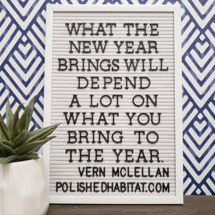New Year's Letter Board Quotes Polished Habitat