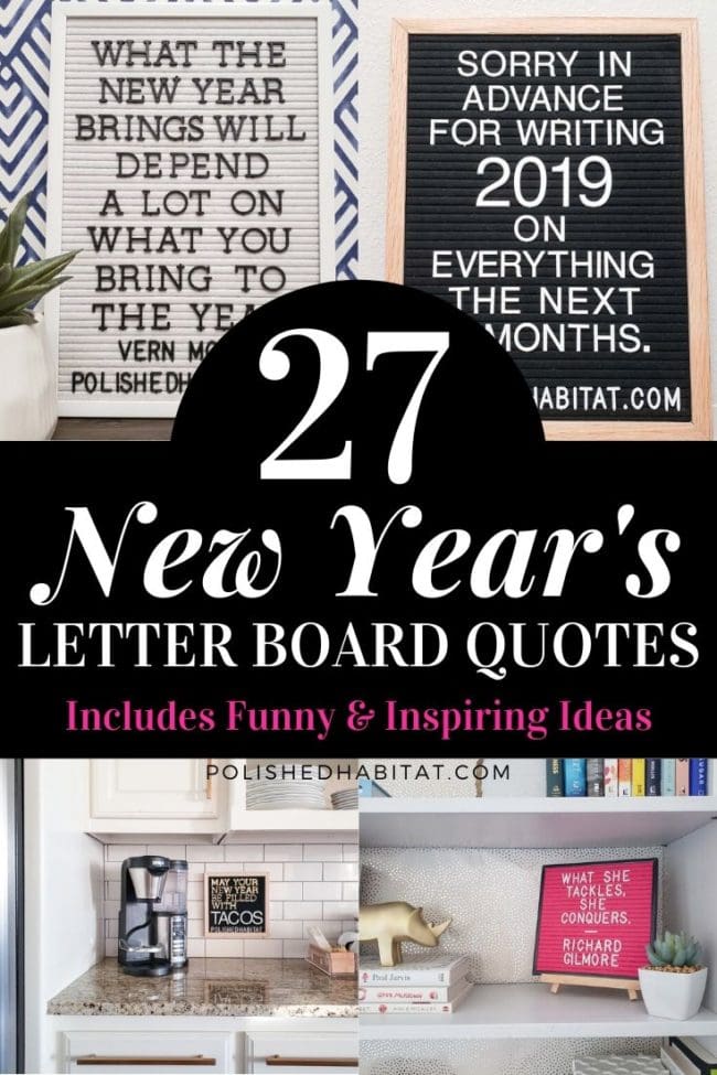 27 New Year's Letter Board Quotes