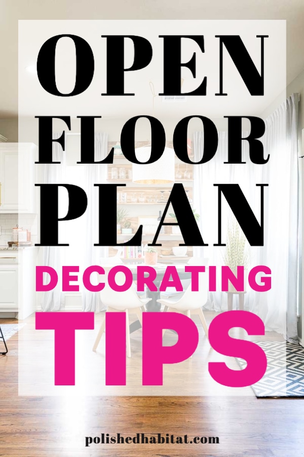 open floor plan decorating