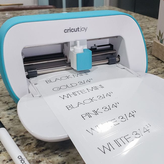 Cricut Joy writing and cutting Smart Labels