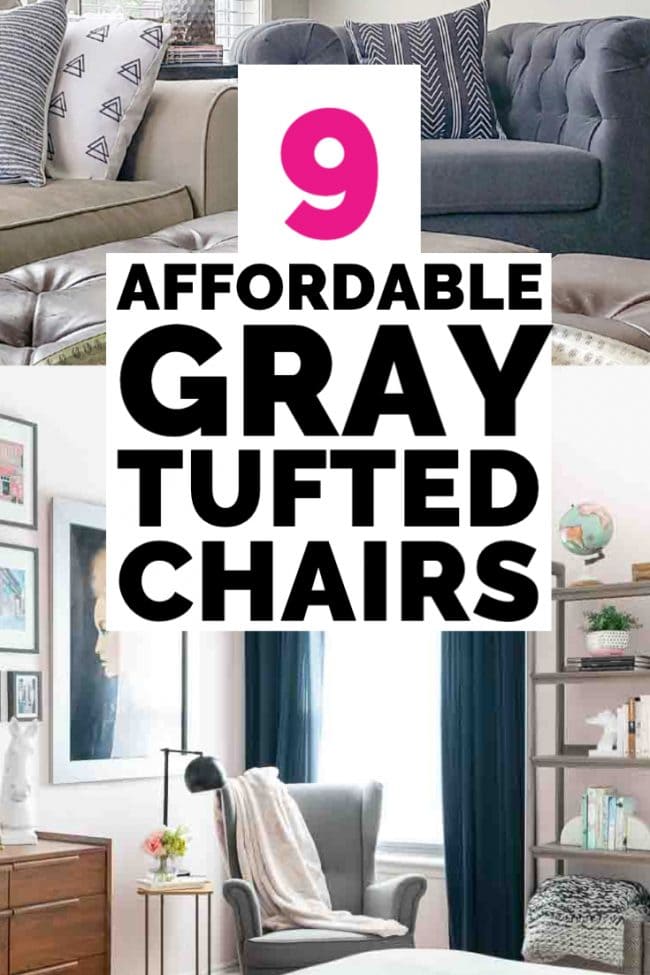 Affordable Gray Tufted Chairs - Gray Chair in corner of bedroom