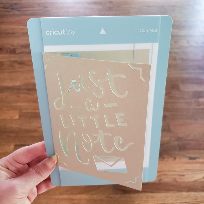 Cricut Joy Card Mat in Use