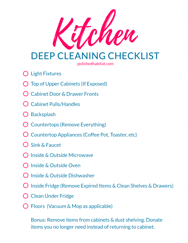 The Only Kitchen Cleaning Checklist You'll Ever Need