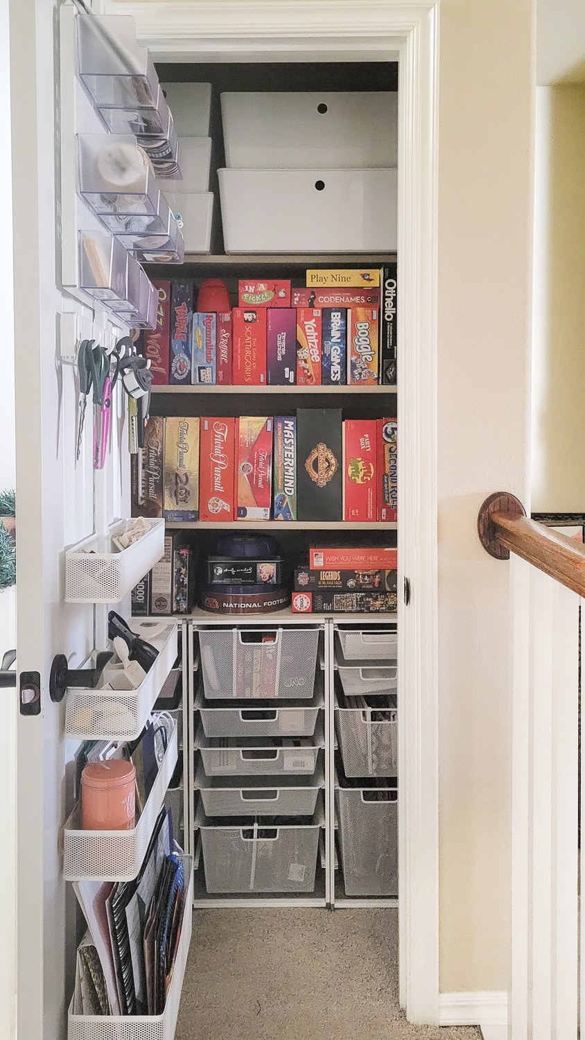 Game Closet Organization (Before & After) - Polished Habitat